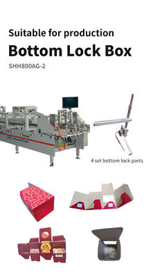 SHH-800AG-2 Автоматический нижний замок Flexo Folder Gluer Подходит для различных типов бумаги
