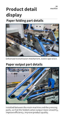 SHH-800AG-2 Автоматический нижний замок Flexo Folder Gluer Подходит для различных типов бумаги